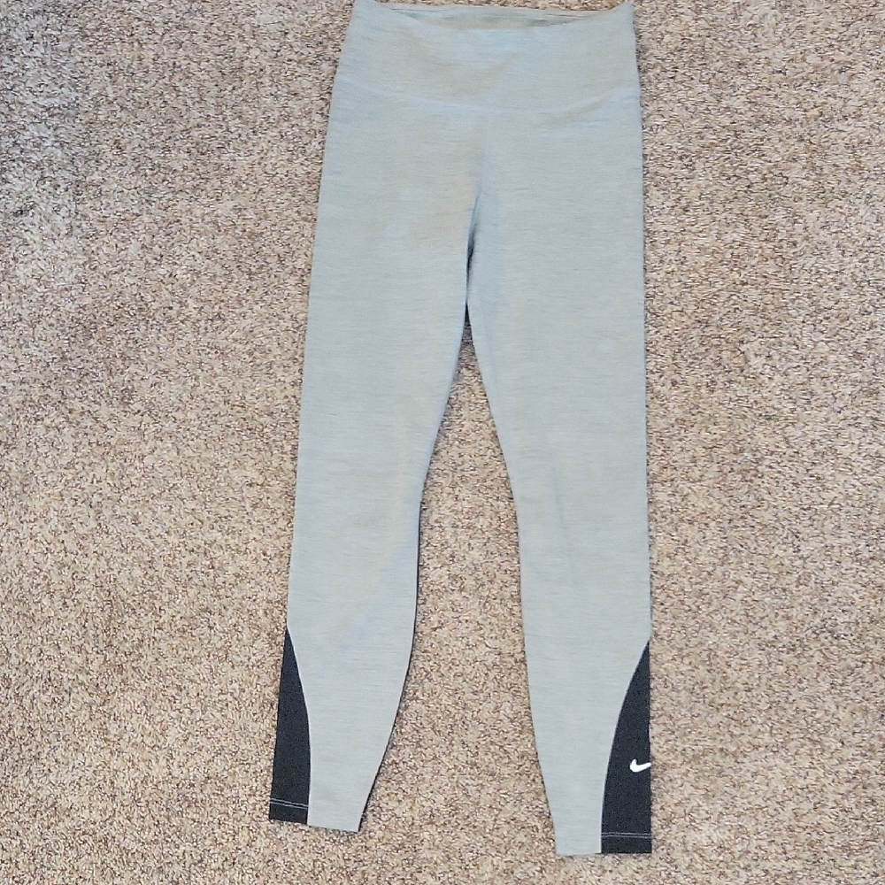 Nike Dri-Fit Gray and Black Mesh Leggings